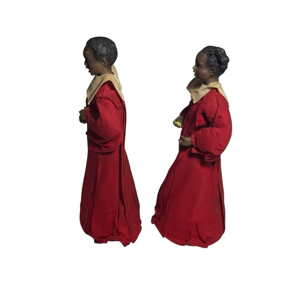 Vintage Silvestri Holiday Christmas African American Children Choir Figurines